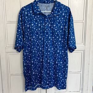 1764 size XL men’s golf polo shirt with barbecue theme